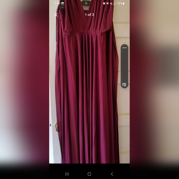 Convertible evening dress deep wine - Picture 3 of 3